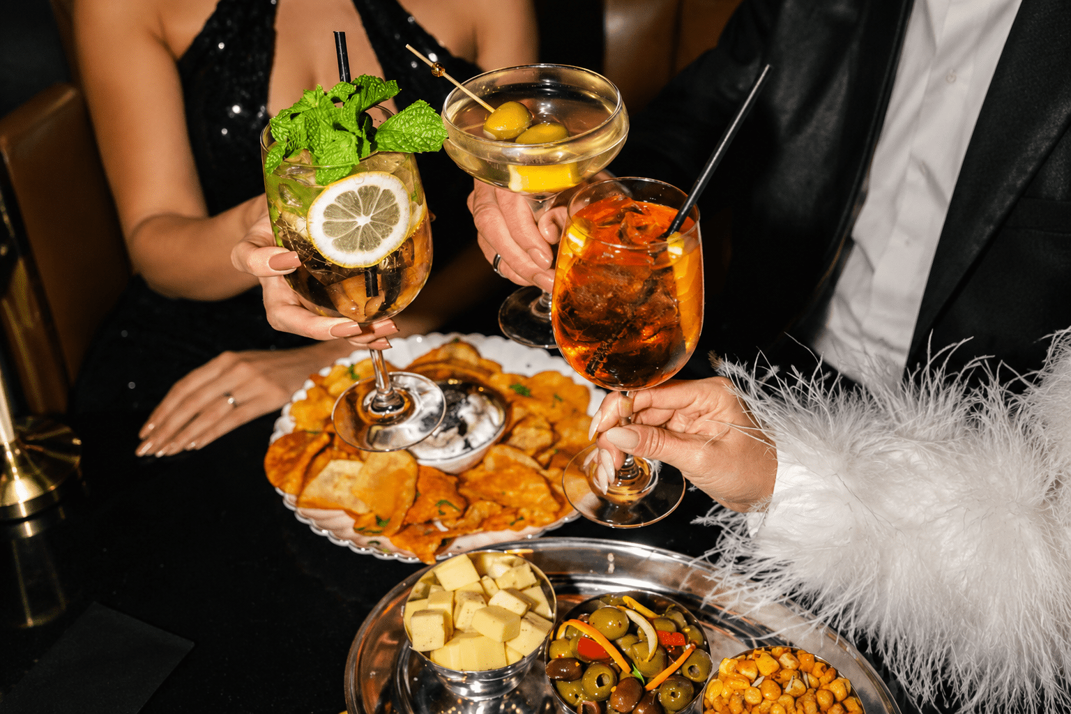 Small plates and cocktails for pre-game drinks at a Gaslamp Quarter cocktail bar